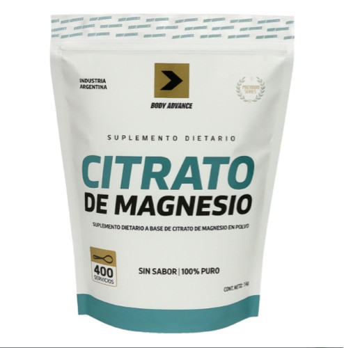 Imagen 1 de Citrato De Magnesio 1kg Body Advance Sin Sabor/ Sabor Uva