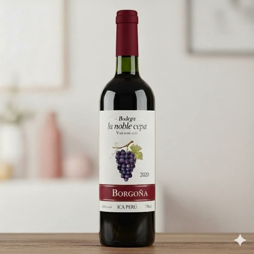 Imagen 1 de Borgoña semi seco  comercial 2025 la noble cepa x 13 und de 750 ml