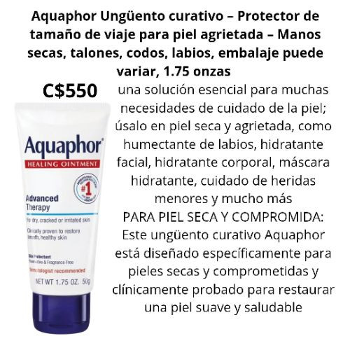 Imagen 1 de Aquaphor Advanced Therapy - Ungüento curativo, hipoalergénico, sin fragancia, hidratante corporal para piel seca y cuidado de heridas menores, juego de cuidado de la piel de tamaño de viaje para regalos navideños, tubo de 1.75 onzas,