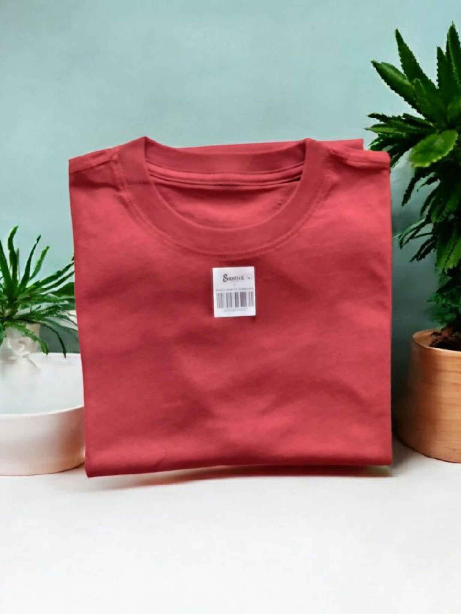 Imagen 1 de Camiseta Slim fit terracota S,M,L