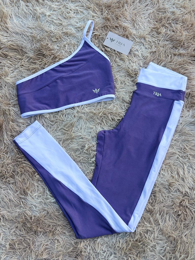 Imagem 1 de Conjunto lilás com branco