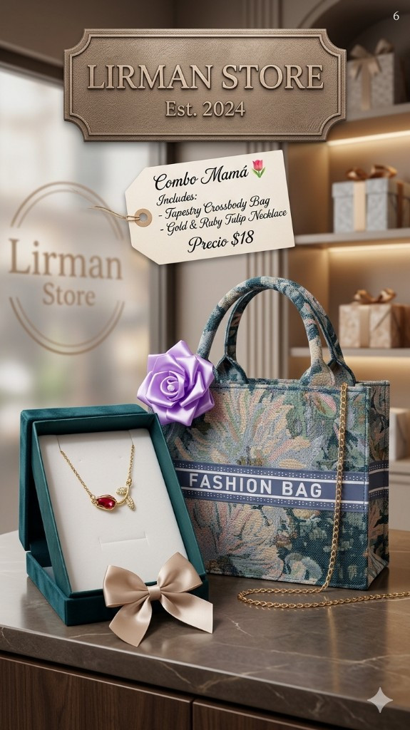 Imagen 1 de Combo Mamá.  Crossbody + collar de Tulipán