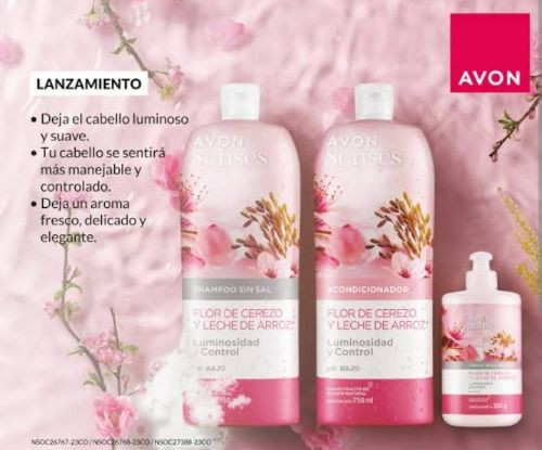 Imagen 1 de Acondicionador FLOR DE CEREZO Y LECHE DE ARRÓZ AVON