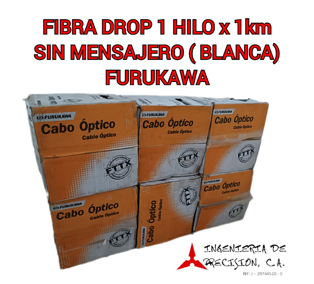 Imagen 1 de Cable Drop 1h x 1km sin Mensajero. Blanco.