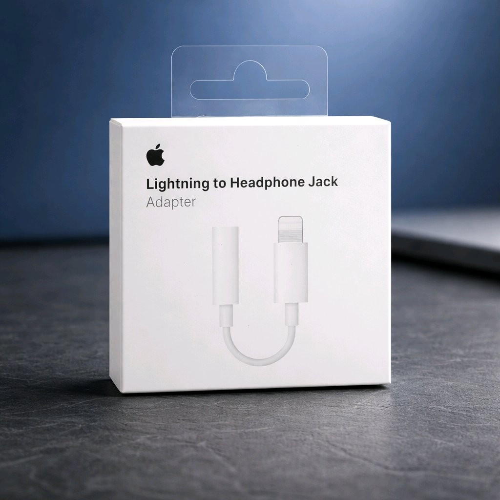 Imagen 1 de Adaptador ficha lighting a 3.5 iphone