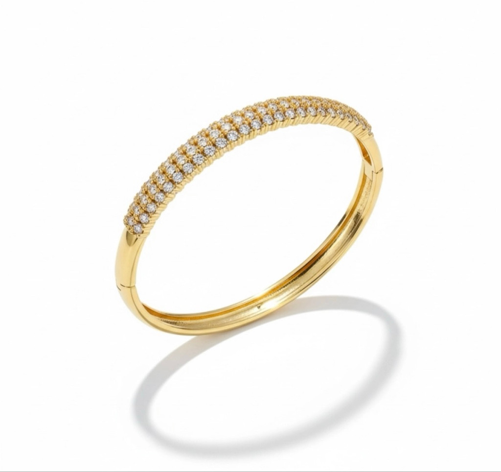 Imagem 1 de Bracelete Cravejado Dourado