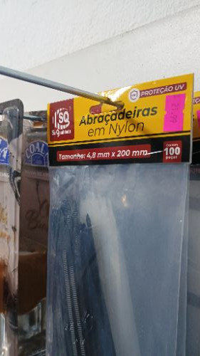 Imagem 1 de Abraçadeiras de Nylon 4,8x200mm
