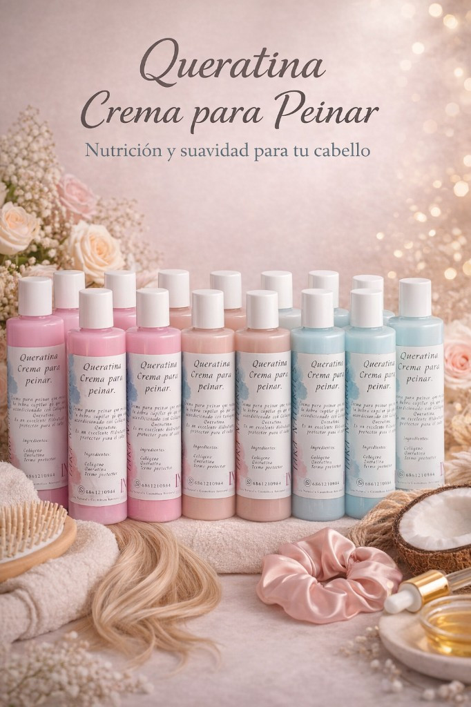 Imagen 1 de Crema para peinar con Keratina (variedad de colores,depende del stock)
