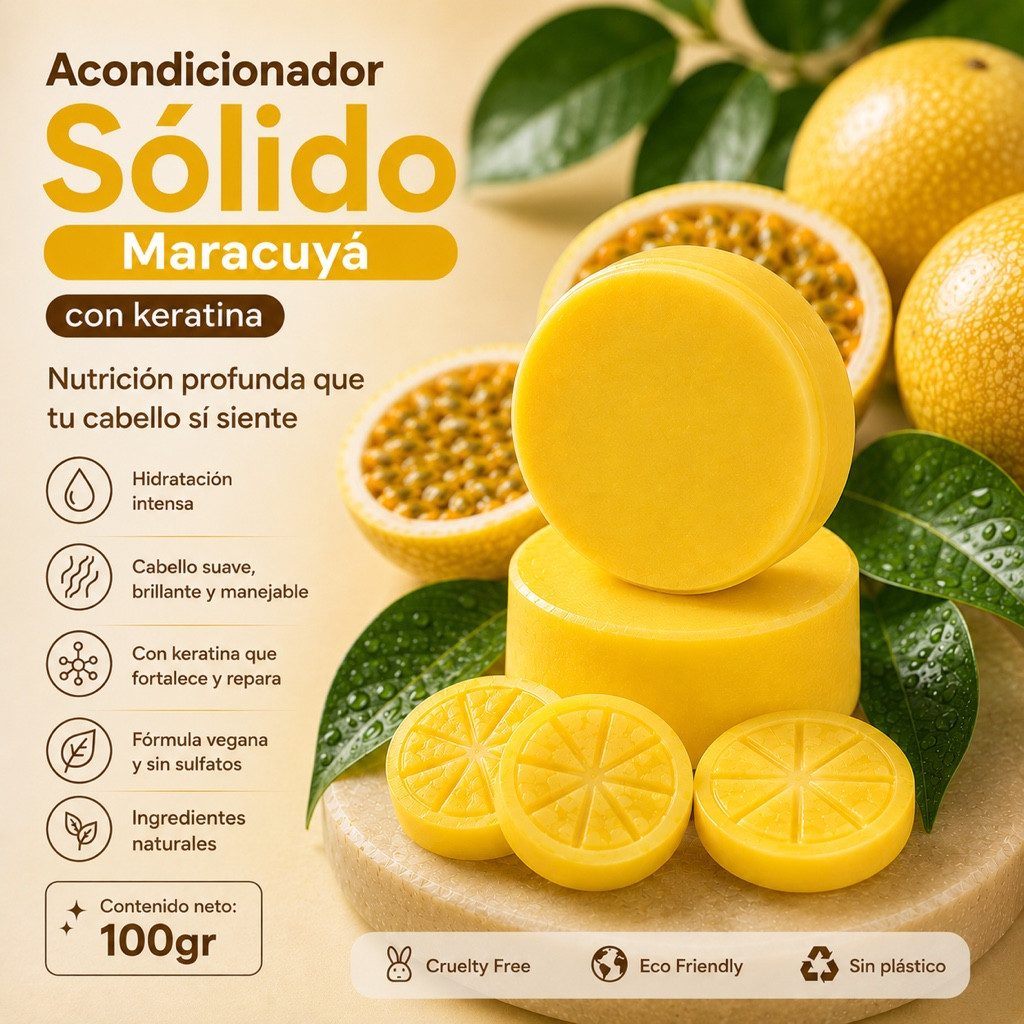 Imagen 1 de Acondicionador Sólido maracuyá 100gr