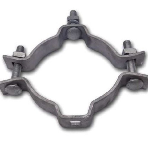 Imagen 1 de Abrazadera Galvanizada 4 1/2". 3 tornillos.