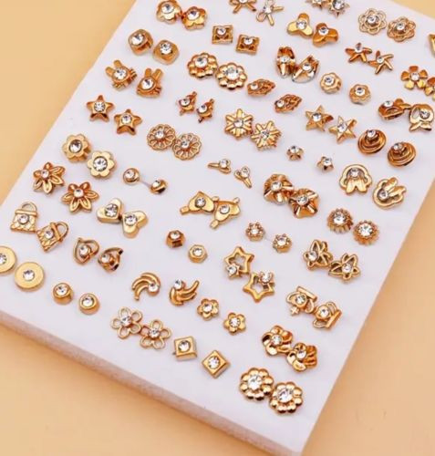 Imagen 1 de Aretes chapado en oro/ par
