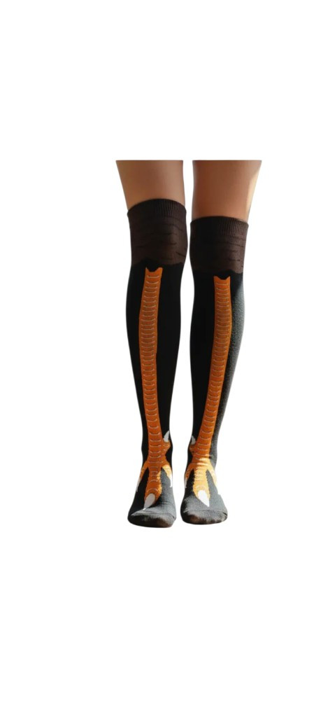 Imagem 1 de Meia longa Pé de frango (marrom)