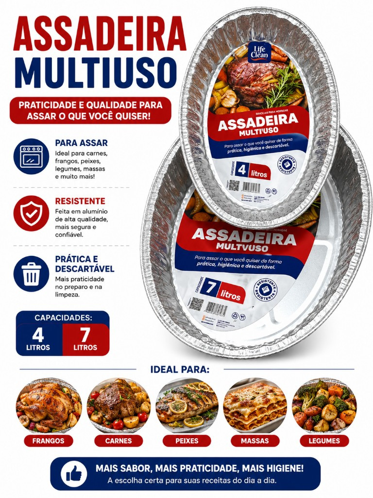 Imagem 1 de Assadeira multiuso Life Clean