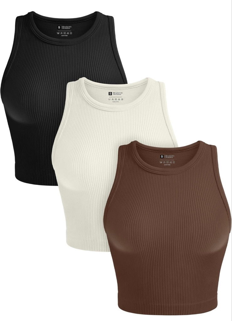 Imagen 1 de Crop Top Acanalado Cuello Alto Essentials