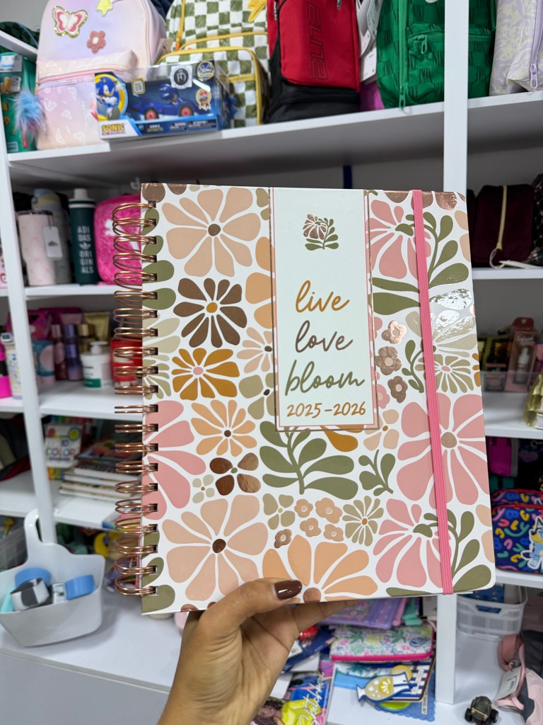 Imagen 1 de Agenda 2025-2026 con print de flores grandes