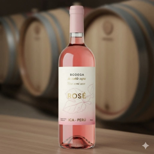 Imagen 1 de Rose semi seco cosecha 2023 la noble cepa x 12 und de 750 ml