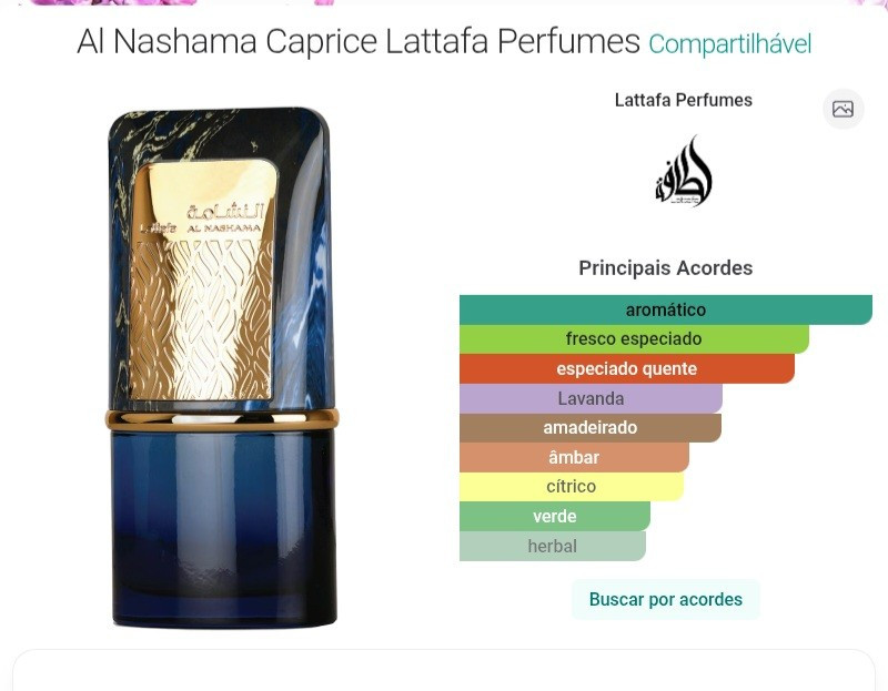 Imagem 1 de Al Nashama Caprice Lattafa Perfumes Compartilhável