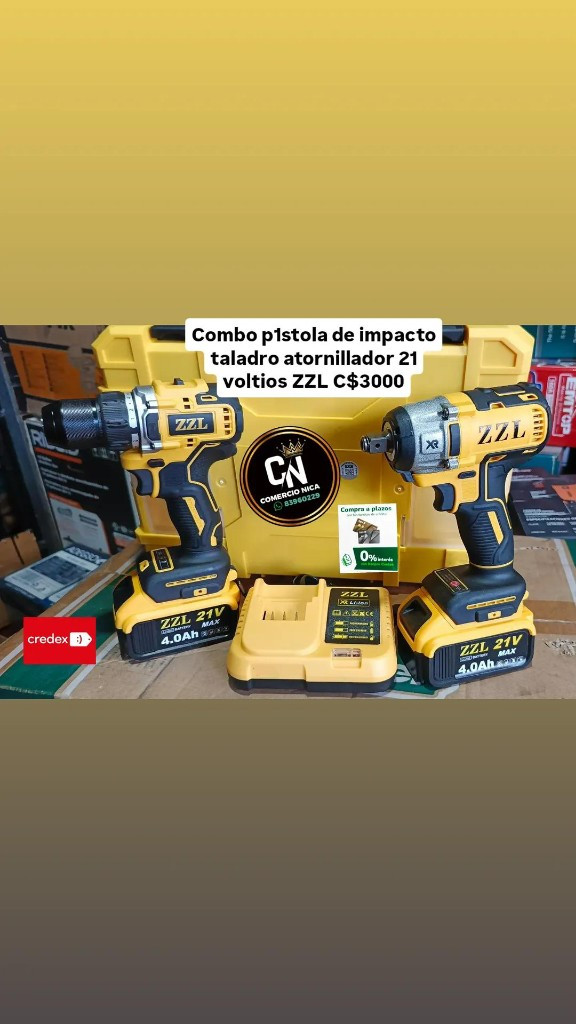 Imagen 1 de 2Combo p1stola de impacto taladro atornillador 21 voltios ZZL