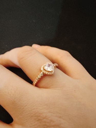 Imagen 1 de Anillo corazon  oro rosado