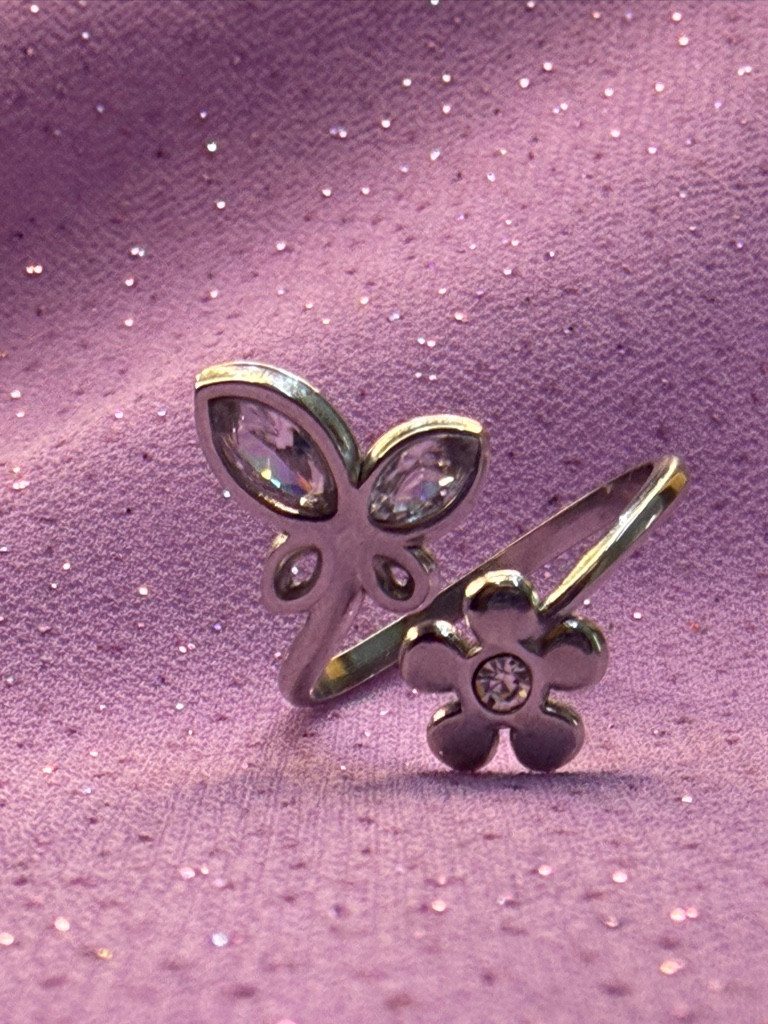Imagen 1 de Anillo mariposa cristal
