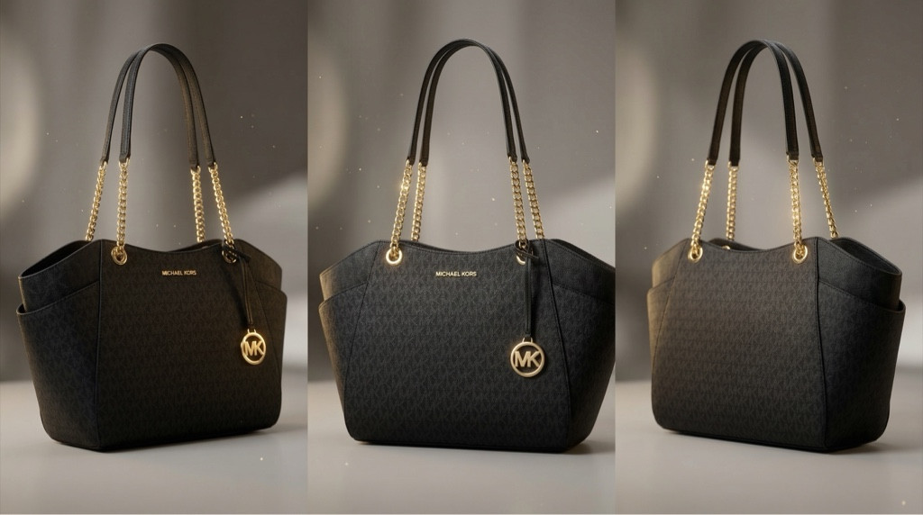 Imagen 1 de ✨ Black Bolso de Hombro Jet Set Grande con Logotipo