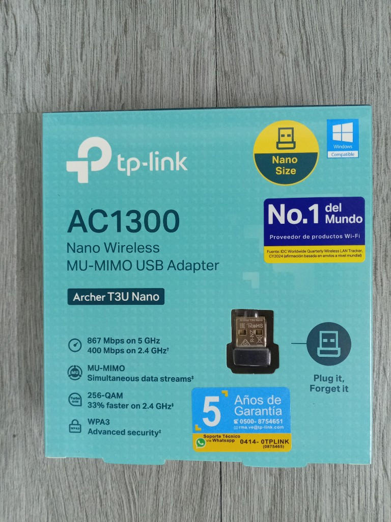 Imagen 1 de ADAPTADOR TP_LINK AC1300 ARCHER T3U NANO