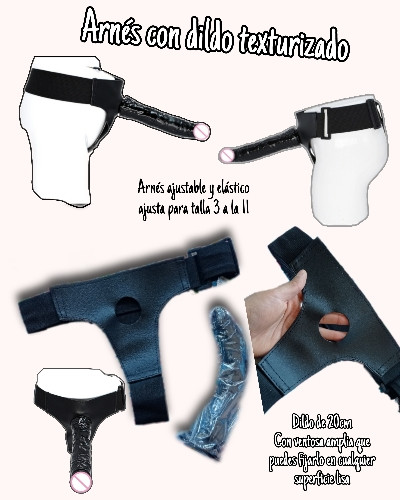 Imagen 1 de Arnés con dildo texturizado