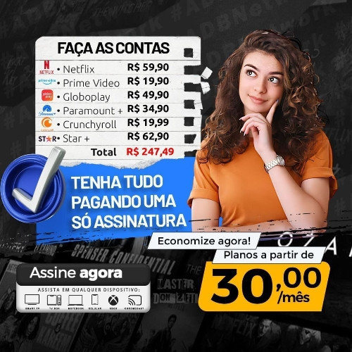 Imagem 1 de IPTV 3 TELAS