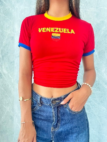 Imagen 1 de Crop top venezuela Rojo❤️