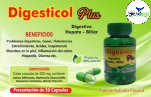 Imagen 1 de DIGESTICOL PLUS 50 CÁPSULAS (FITOSALUD)