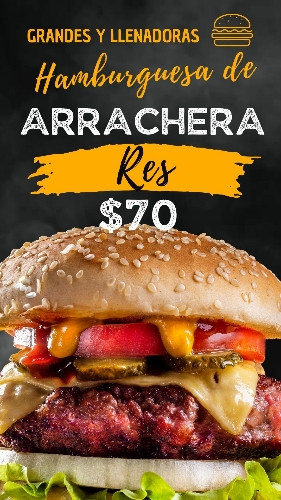 Imagen 1 de A) Hamburguesa ARRACHERA