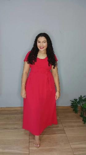 Imagem 1 de Vestido Himary Vermelho ( Veste 38 ao 42 )