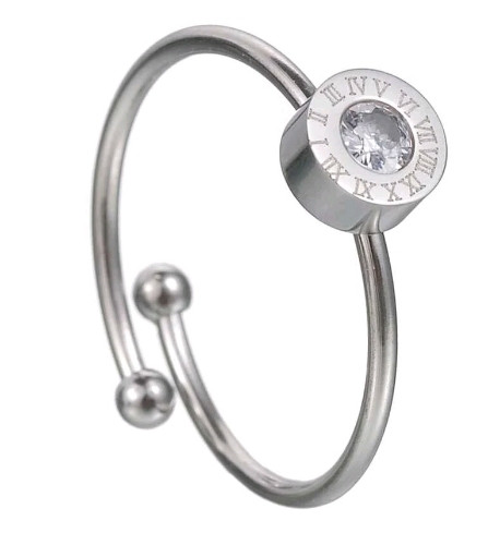 Imagen 1 de Anillo ajustable tipo BVLGARI Plateado/ Brillante