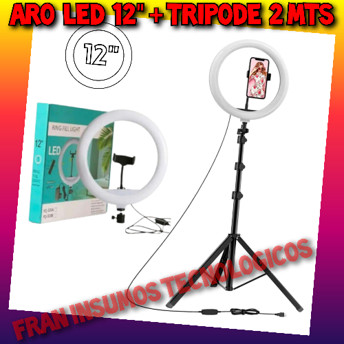 Imagen 1 de Aro Led 12" (32cm) C/Trípode 2 mts