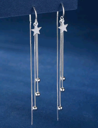 Imagen 1 de Aretes colgados estrellas