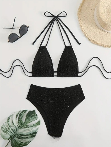 Imagen 1 de Bikini negro halter T L
