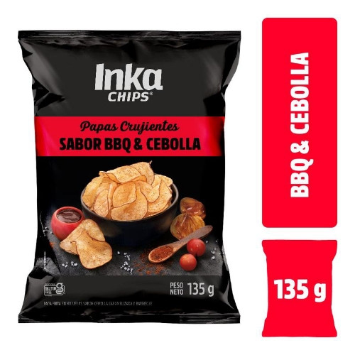 Imagen 1 de Bolsaza Inka Chips Cebolla 🍬 y BBQ x 135 gr.