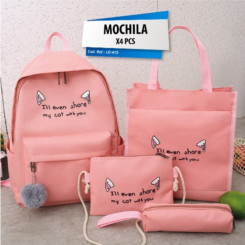 Imagen 1 de 11Negra Mochila x4 PCS