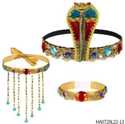 Imagen 1 de Accesorio egipcio diadema brazalete collar