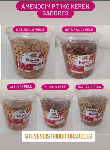 Imagem 1 de Amendoim Keren pt 1kg sabores