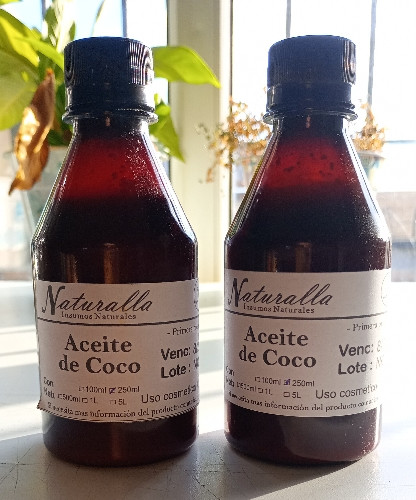 Imagen 1 de .Aceite coco neutro prensado en frío x 250 ML