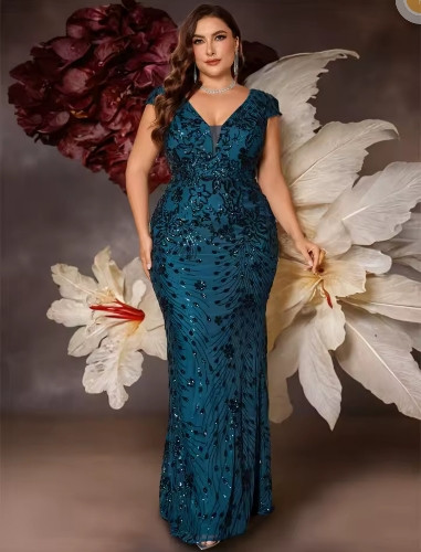 Imagen 1 de 1 vestido azul/verde