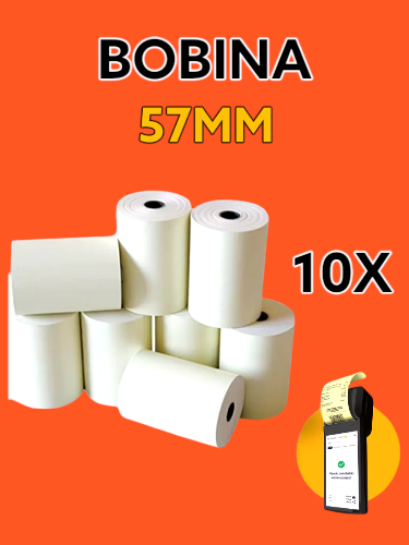Imagem 1 de Bobina para máquina de cartão 57mm 10un