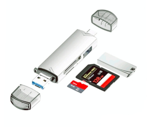 Imagen 1 de Lector de tarjetas para celular y PC 3 puertos