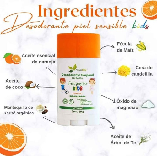 Imagen 1 de Desodorante natural kids mandarina