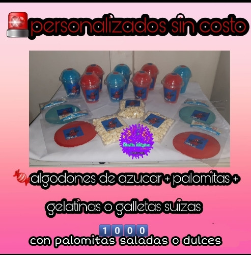Imagen 1 de Algodon+palomitas grandes+ galleta  suiza o gelatinas 