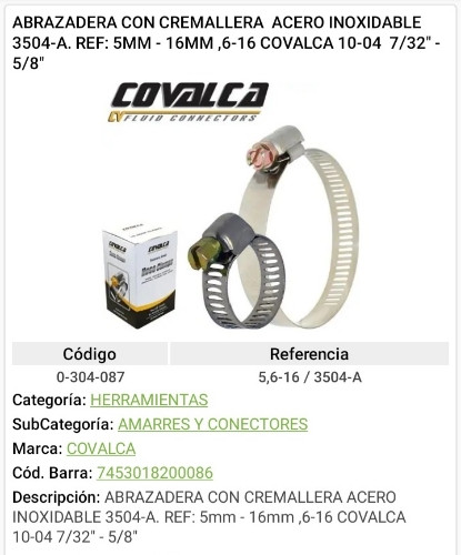 Imagen 1 de Abrazadera acero 3504
