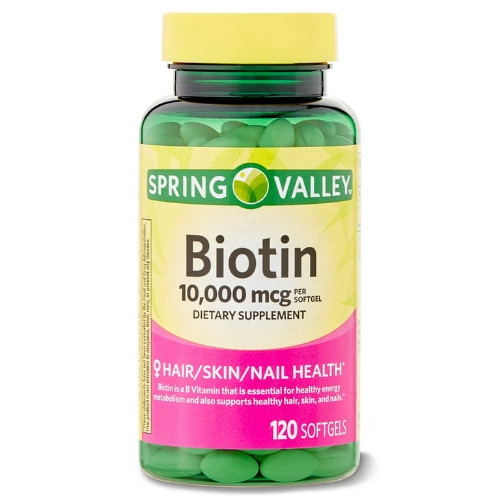 Imagen 1 de Biotin de 10,000mcg 120 cápsulas Spring Valley 