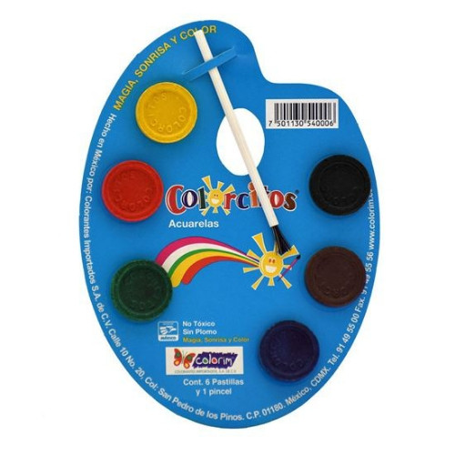 Imagen 1 de Acuarelas 6 colores colorcitos