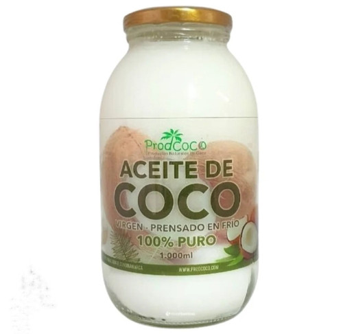 Imagen 1 de Aceite Coco Vírgen 1000 mlt. Prodococo 